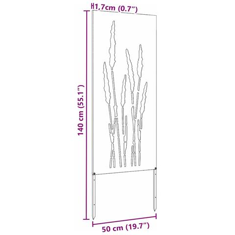 Pannello Decorativo da Giardino Argento 50 x 140 cm - Foto 8