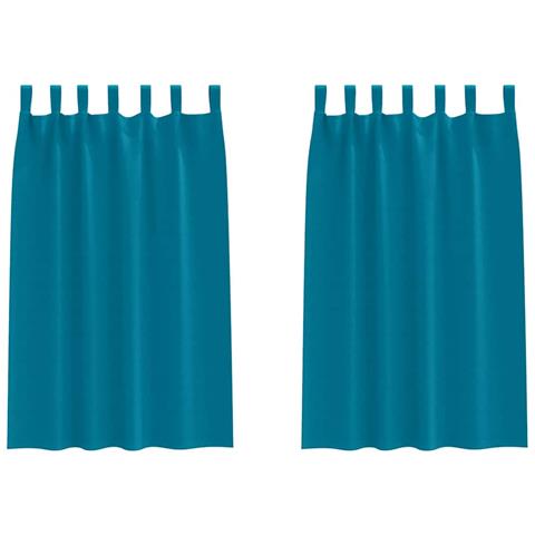 Tende con tende 2 pcs Turchese 175x140cm Poliestere - Foto 1