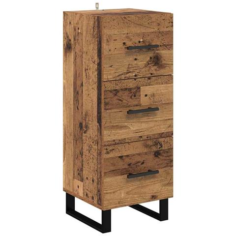 Credenza con cassetto Legno vecchio 34,5 x 34 x 90 cm - Foto 1