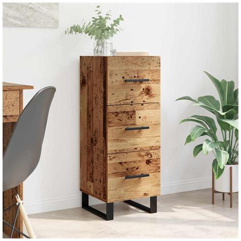 Credenza con cassetto Legno vecchio 34,5 x 34 x 90 cm - Foto 2