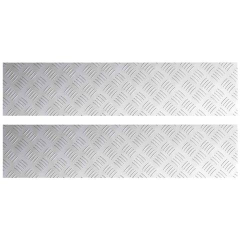 Dischi Quadrati 2 pcs Argento 90 x 20 cm Alluminio - Foto 1