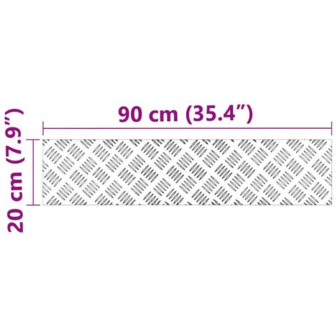 Dischi Quadrati 2 pcs Argento 90 x 20 cm Alluminio - Foto 8