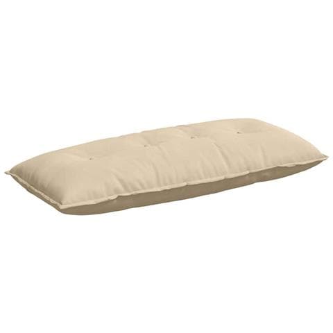 Cuscino per Schiena Crema 120 x 50 cm Tessuto in Microfibra - Foto 1