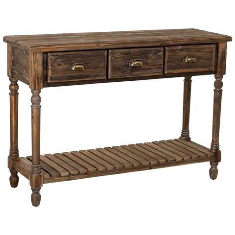 Tavolino Da Ingresso In Legno Con 3 Cassetti 120x38x81h Cm - Foto 1