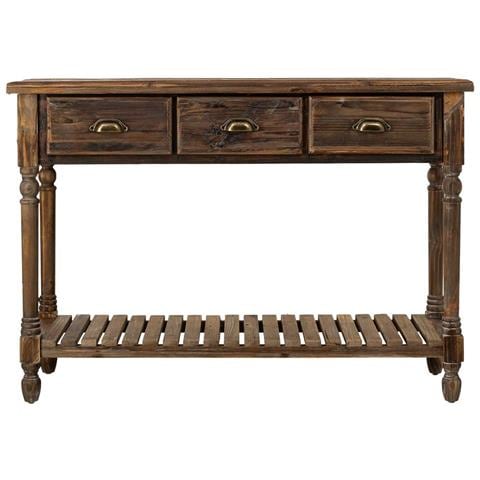 Tavolino Da Ingresso In Legno Con 3 Cassetti 120x38x81h Cm - Foto 2