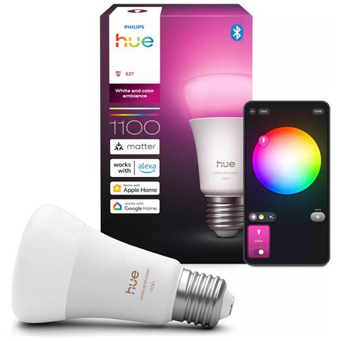 Philips Hue White and Color ambiance A60 - lampadina connessa E27 - 1100 - Foto 2