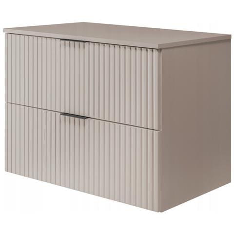 | Mobiletto - 80 cm | Beige opaco - tonalità cachemire | L /H /D 80/57/46 cm | Piano beige, mobili bagno, mobiletto - Foto 1