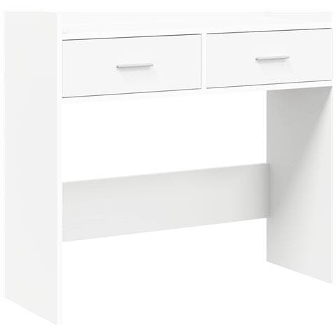Tavolo consolle Bianco 90 x 35 x 80 cm Legno ingegnerizzato - Foto 1