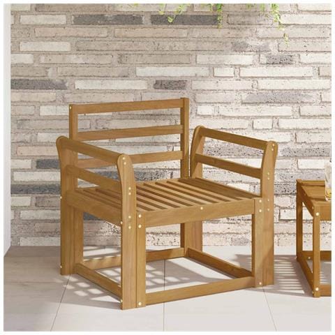 Set di divani da esterno Legno di Acacia Massello Bianco - Foto 2