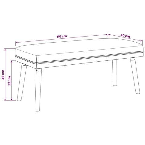panchina Tinta unita Beige 110 x 40 x 46 cm Bouclé - Foto 7