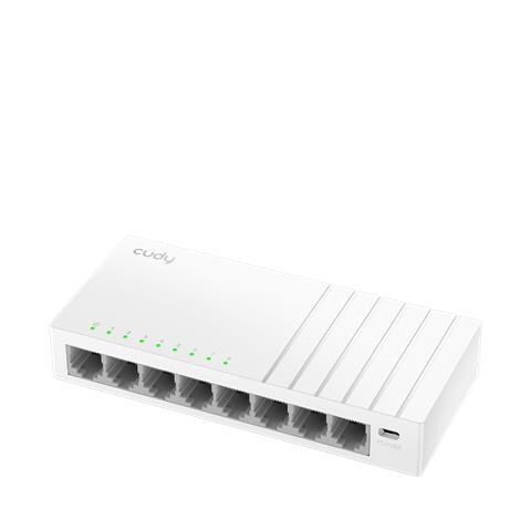8-Port Gigabit Switch with USB-C Power Input, GS108U 2.0 Non gestito Gigabit Ethernet (10/100/1000) Bianco - Foto 3