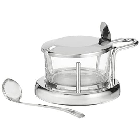 62970 - Piatto per parmigiano con cucchiaio e base in acciaio inox - Foto 1
