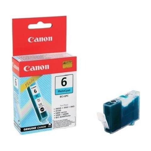 BCI-6PC Serbatoio Ink Originale Ciano per Canon BJC-8200 Capacità 270 Pagine - Foto 5