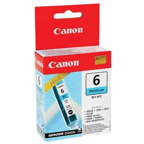 BCI-6PC Serbatoio Ink Originale Ciano per Canon BJC-8200 Capacità 270 Pagine - Foto 2