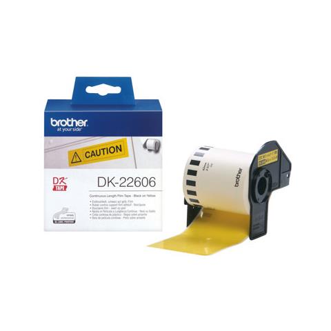 Nastro Etichette per Stampanti Nero su Giallo 6.2 x 1524 cm DK22606 - Foto 2
