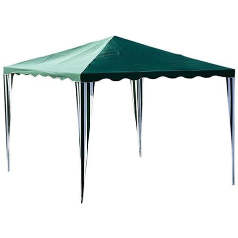 Gazebo in Acciaio con Top di copertura Verde 3 x 3 metri - Foto 4