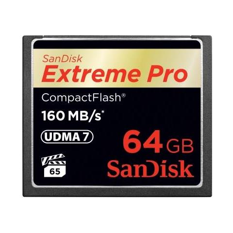 64GB Extreme Pro CF 160MB / s, 64 GB, CompactFlash (CF) , 160 MB / s, -25 - 85 °C, -40 - 85 °C, 4,3 cm - Foto 2