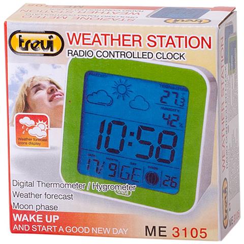 Stazione Meteo Me 3105 Con Orologio Nero - Foto 3