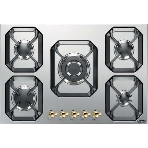 LOFRA Piano Cottura HRS7AO a Gas 5 Fuochi Gas 1 Tripla Corona Colore Inox