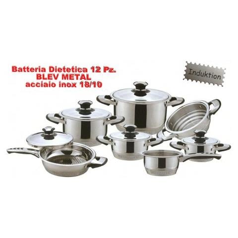 Batteria Pentole 12 Pezzi Triplo Fondo Inox 18/10 - Foto 1