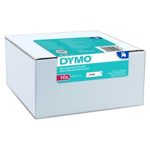 1x10 D1 Schriftband 19mmx7m schwarz auf weiß - Foto 1