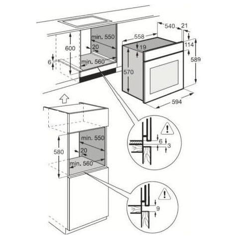 ELECTROLUX - Forno Elettrico da Incasso RZB 1010 AAX Capacità 56 L Statico  Colore Inox - ePRICE