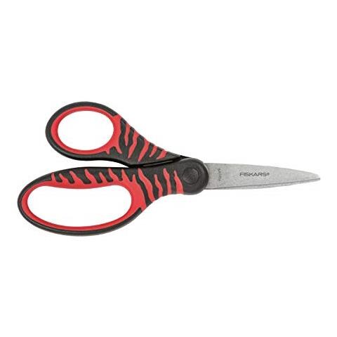 Forbici Per Bambini, A Partire Da 8 Anni, Lunghezza 18 Cm, Per Destrorsi E Mancini, Lame In Acciaio Inossidabile / impugnature In Plastica, Nero / rosso, 1027423 - Foto 1