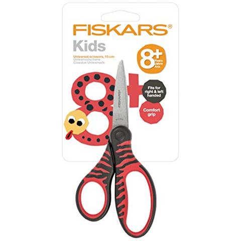 Forbici Per Bambini, A Partire Da 8 Anni, Lunghezza 18 Cm, Per Destrorsi E Mancini, Lame In Acciaio Inossidabile / impugnature In Plastica, Nero / rosso, 1027423 - Foto 2