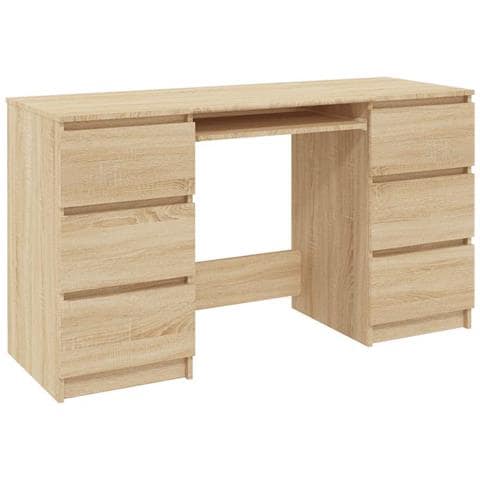 Scrivania Rovere Sonoma 140x50x77 cm in Legno Multistrato - Foto 1