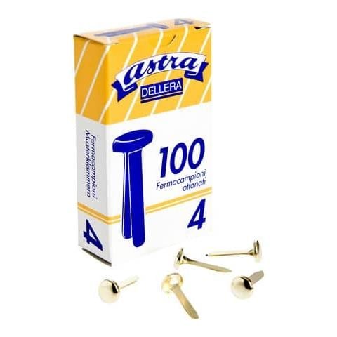 Fermacampioni In Acciaio Testa Bombata N. 4 20 Mm Ottone Scatola Da 100 Pz. - Fc4 - Foto 1