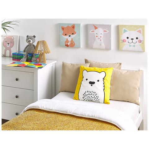 Cuscino Per Bambini Con Stampa Di Orso 45 X 45 Cm Giallo Waranasi - Foto 13