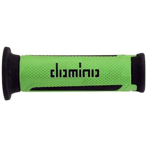 Coppia Manopole Modello Turismo In Gomma Bicolore Verde / Nero Per Moto Stradali / Scooter Lunhezza: 120 Mm Codice Prodotto A35041c4044c7-0 - Foto 1