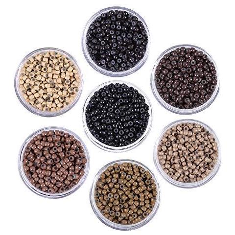 200pcs Lot 30 Millimetri Silicone Nano Micro Anelli Link Per Lestensione Dei Capelli (1 Nero) - Foto 1