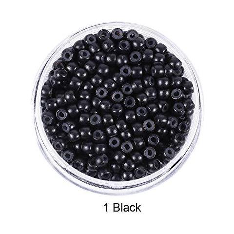 200pcs Lot 30 Millimetri Silicone Nano Micro Anelli Link Per Lestensione Dei Capelli (1 Nero) - Foto 2