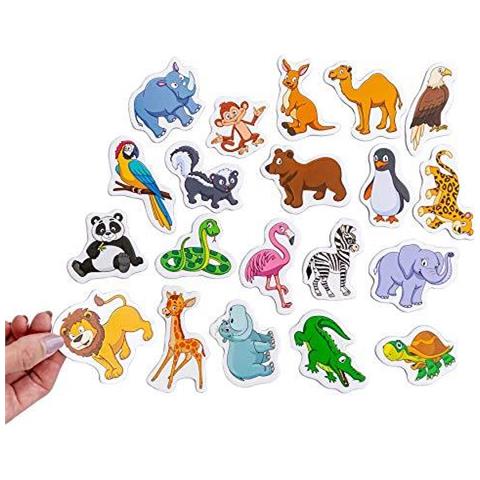 Felice Zoo Magneti Animali Per I Bambini -real Grande Frigorifero Magneti Per Toddlers- Magnetici Giocattoli Educativi Per Bambini Di 3 Anni Magneti Bambino Di Apprendimento Per I Magneti Kid Bambini- Magneti Animali Teatro-giungla - Foto 4