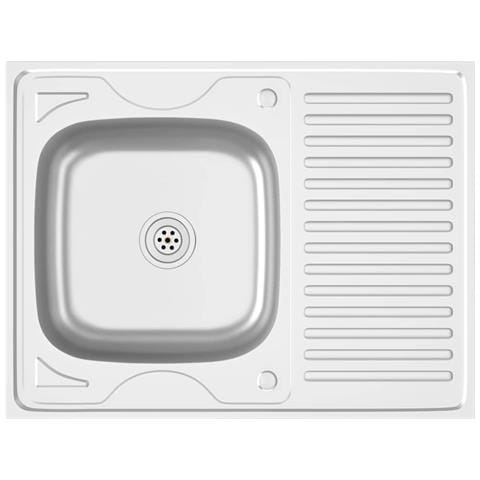 Lavello da Cucina con Scarico Argento 800x600x155 mm Acciaio - Foto 1