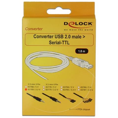 1.8m USB 2.0-A / 2.5mm USB 2.0-A 2.5mm Nero cavo di interfaccia e adattatore - Foto 2