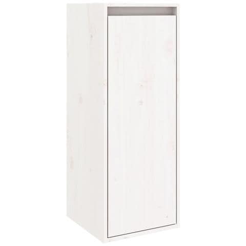 Pensile Bianco 30x30x80 Cm In Legno Massello Di Pino - Foto 1