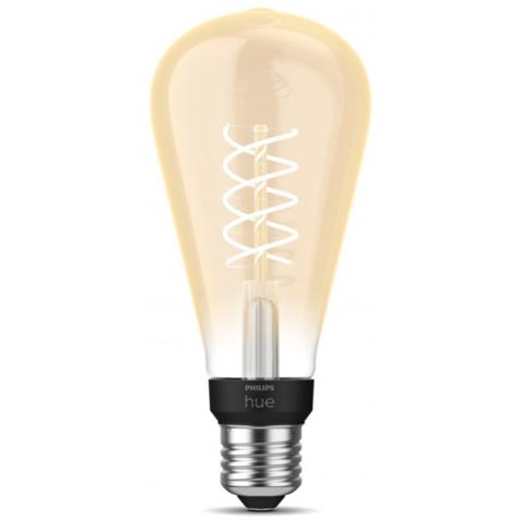 Lampadina Led E27 Filamento White St72 7w Philips Hue Edison Bianco Caldo 2100k 171xø73 Mm - Foto 1