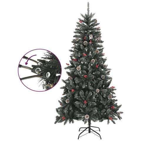 Albero Di Natale Artificiale Con Base Verde 210 Cm Pvc - Foto 2