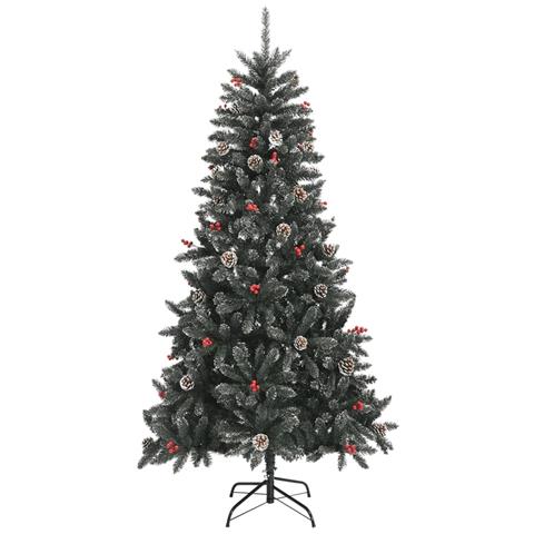 Albero Di Natale Artificiale Con Base Verde 210 Cm Pvc - Foto 9