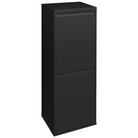 Basic Cr206-b Pattumiera Per Raccolta Differenziata, 2 Secchi, Mobile D'acciaio Per Differenziata, 2 X 17 L (34 L), Nero - Foto 3