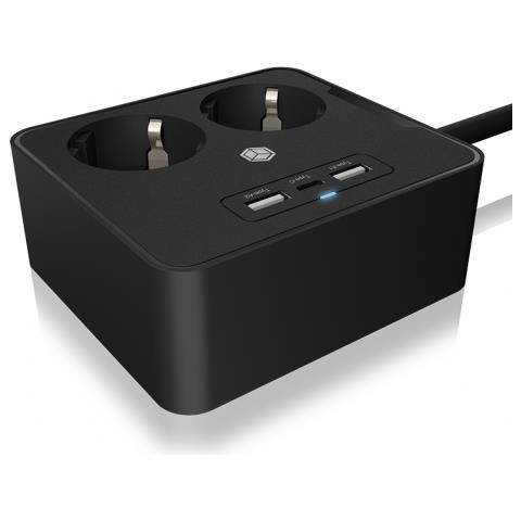 Icy Box Ib-mps2220b-ch Caricabatterie Per Dispositivi Mobili Nero Interno - Foto 2