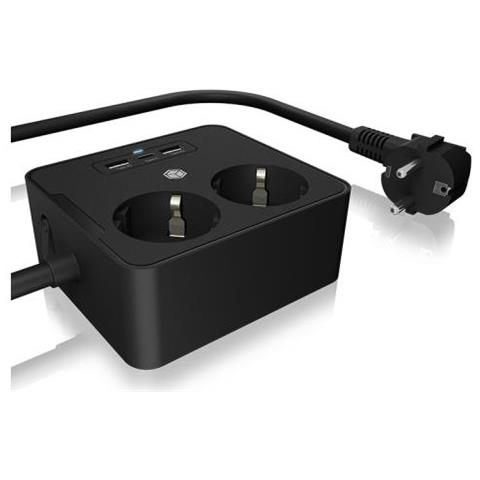 Icy Box Ib-mps2220b-ch Caricabatterie Per Dispositivi Mobili Nero Interno - Foto 1