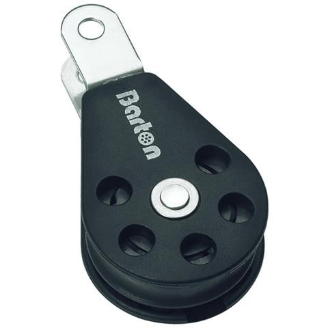 Serie 3 - Bozzello Con Puleggia, Cima Max Mm. 10, Max Carico Di Lavoro Kg. 400, Carico Di Rottura Kg. 800, Dimensioni Puleggia Mm. 45 X 13, Lunghezza Mm. 80 - Foto 1