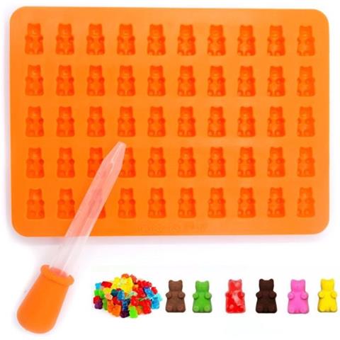 Caramella Forma Gummy Bears Silicone Arancione - Foto 1