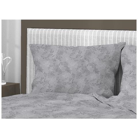 Sacco Copripiumino In 100% Cotone Made Italy Disegno Moderno Lily Vari Colori Matrimoniale Grigio - Foto 2