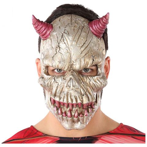 Maschera Halloween Demonio Bianco (21 X 34 Cm) - Foto 1