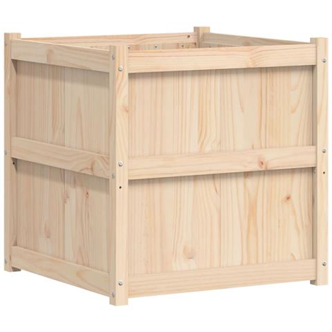 Fioriera Da Giardino 70x70x70 Cm In Legno Massello Di Pino - Foto 2