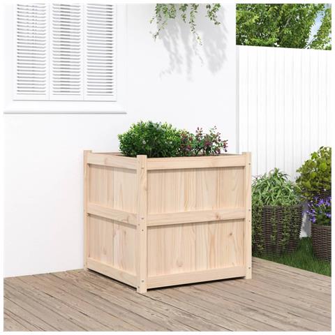Fioriera Da Giardino 70x70x70 Cm In Legno Massello Di Pino - Foto 1